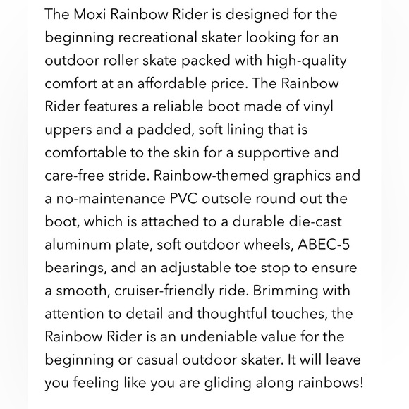 Moxie Rainbow riders roller skates - Picture 6 of 8